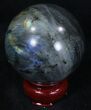 Flashy Labradorite Sphere - Great Color Play #32042-2